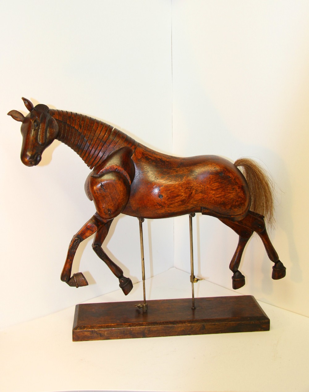 Artists Articulated mahogany Horse View XIII