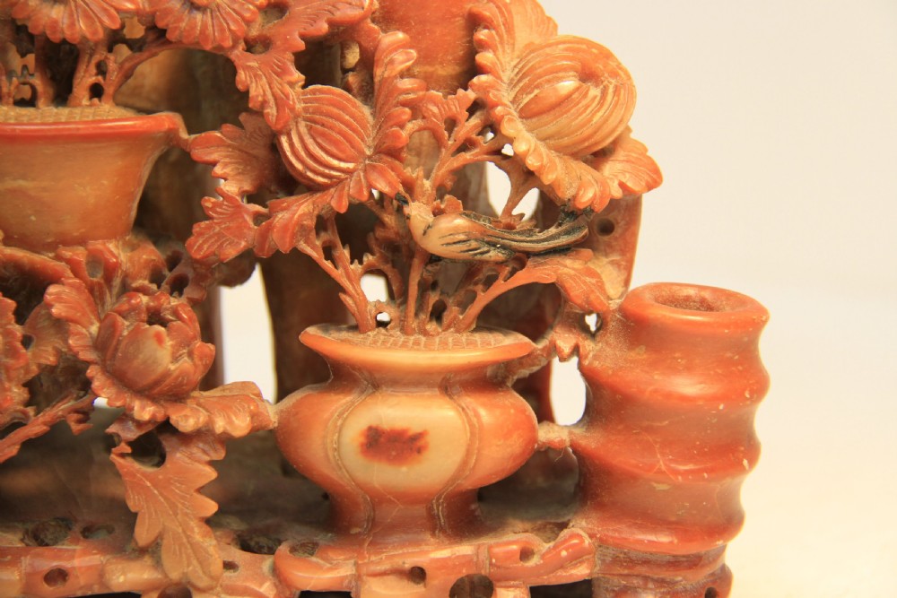 Ornate Chinese Soapstone  View V