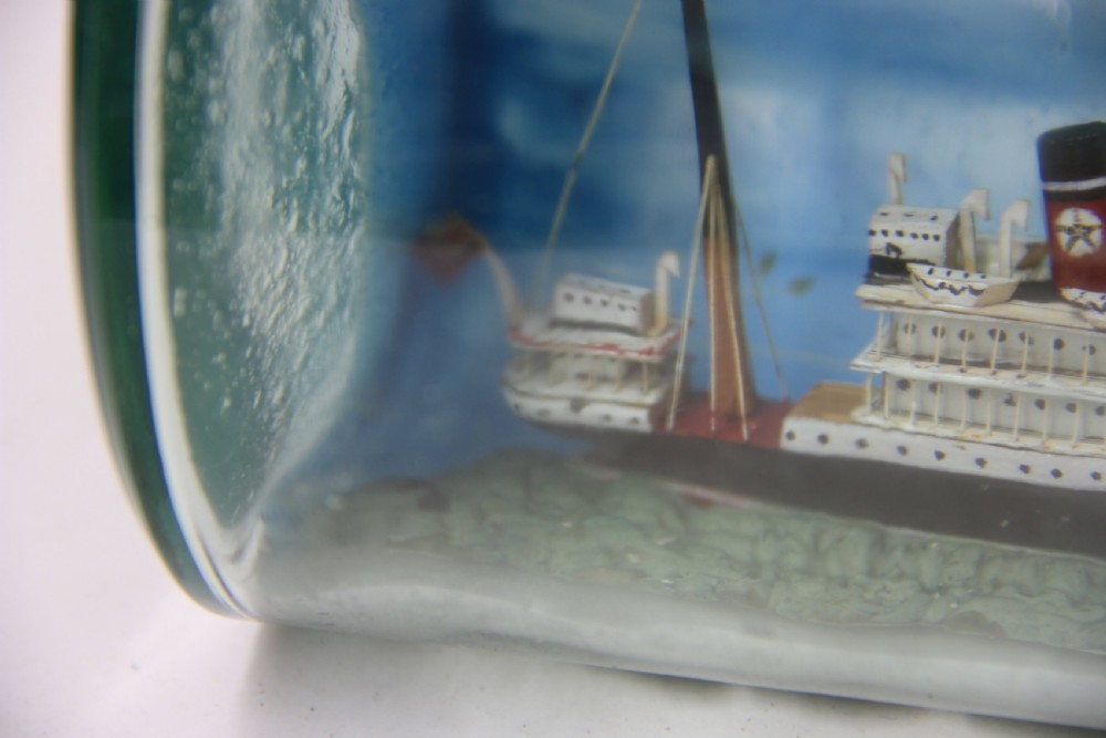 A detailed Passenger Ship in Bottle View II