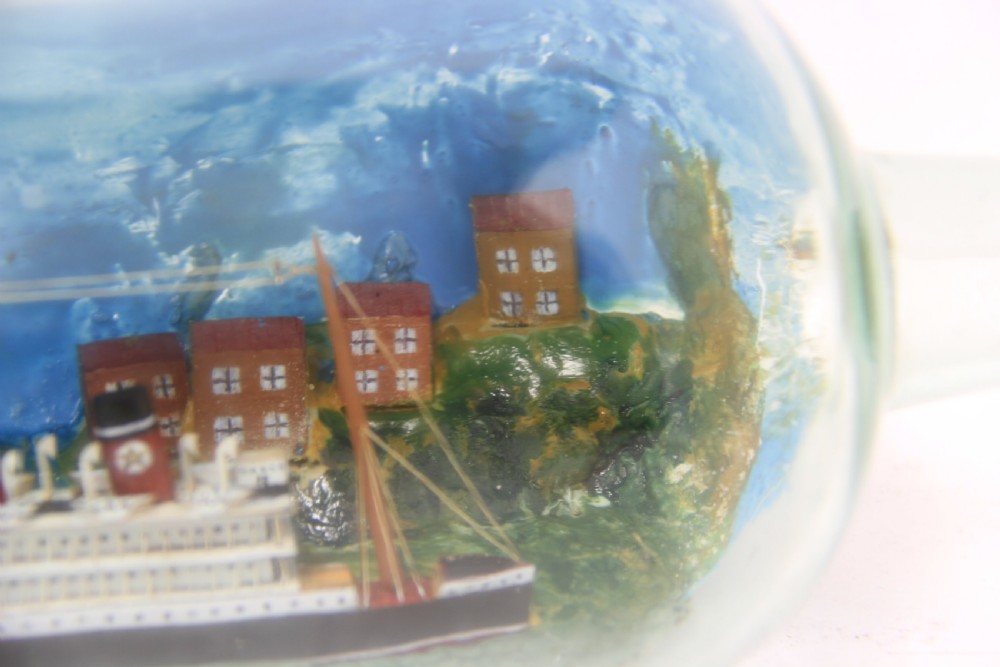 A detailed Passenger Ship in Bottle View IV