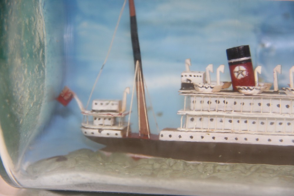 A detailed Passenger Ship in Bottle View VII