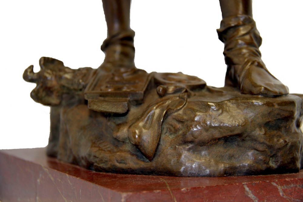 Impressive Bronze Figure of a Warrior, Sword Of Valor View V