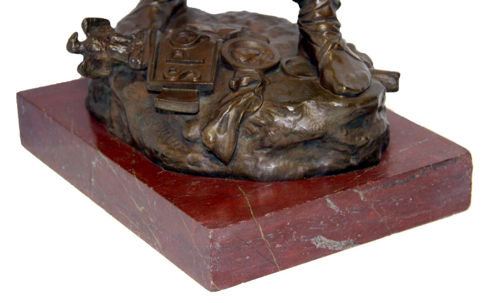 Impressive Bronze Figure of a Warrior, Sword Of Valor View VIII