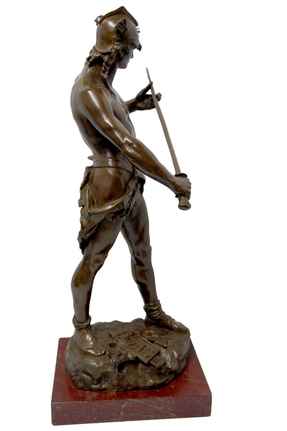 Impressive Bronze Figure of a Warrior, Sword Of Valor View IX