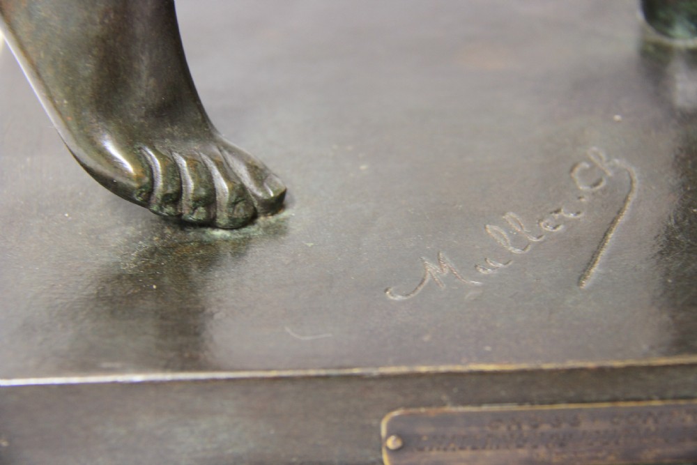 A rare bronze figure of a Athlete View X
