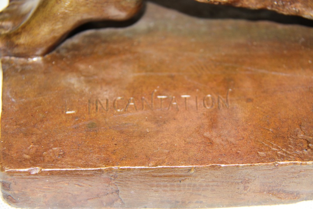 Early 20th century bronze L'incantation by Georges Lorin  View IV