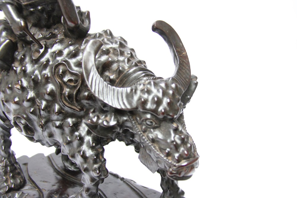 A pair of Chinese hardwood buffalo View VIII