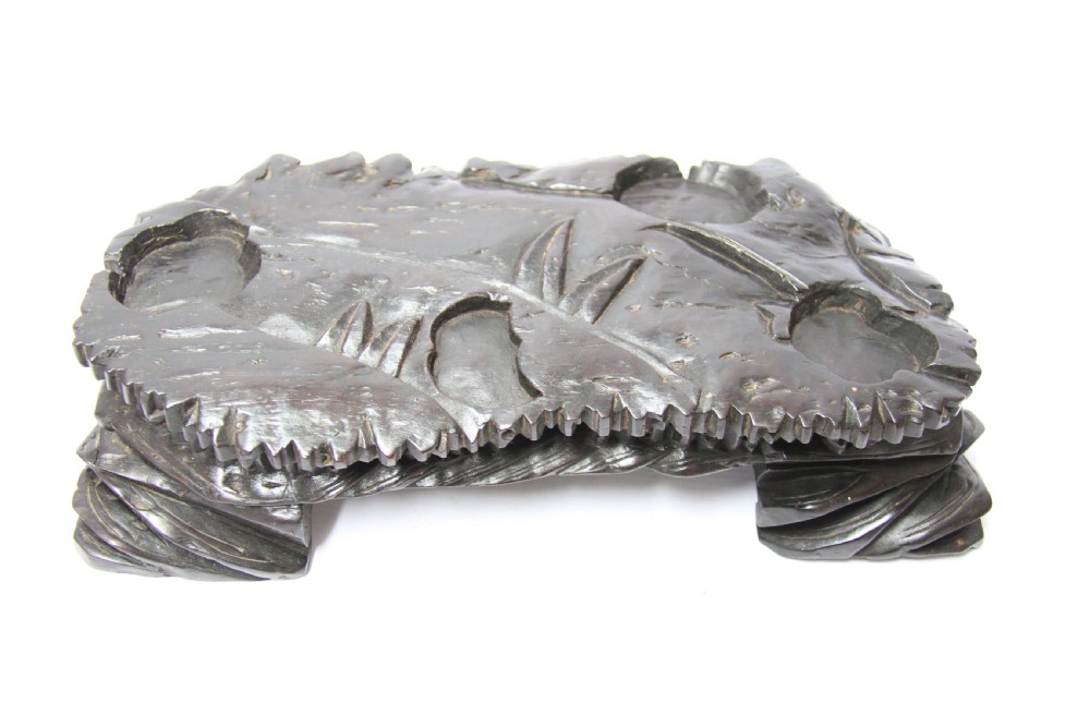 A pair of Chinese hardwood buffalo View XII