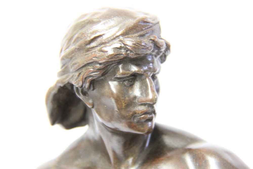 A fine French  bronze study of a agricultural worker 