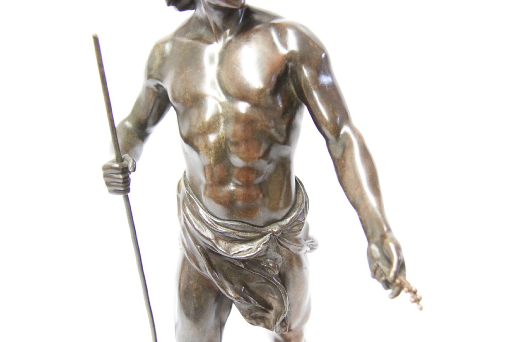 A fine French  bronze study of a agricultural worker 