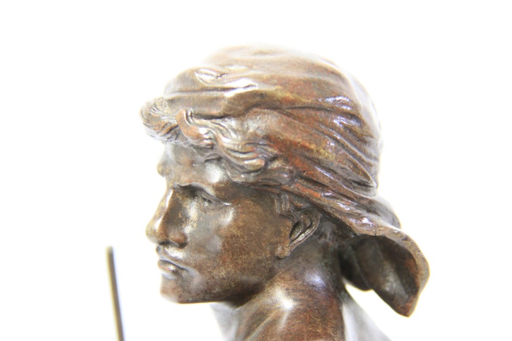 A fine French  bronze study of a agricultural worker 