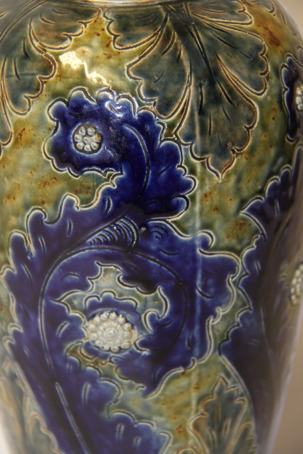 A rare large C.J.C. Bailey Fulham salt glazed stoneware pottery vase. View II