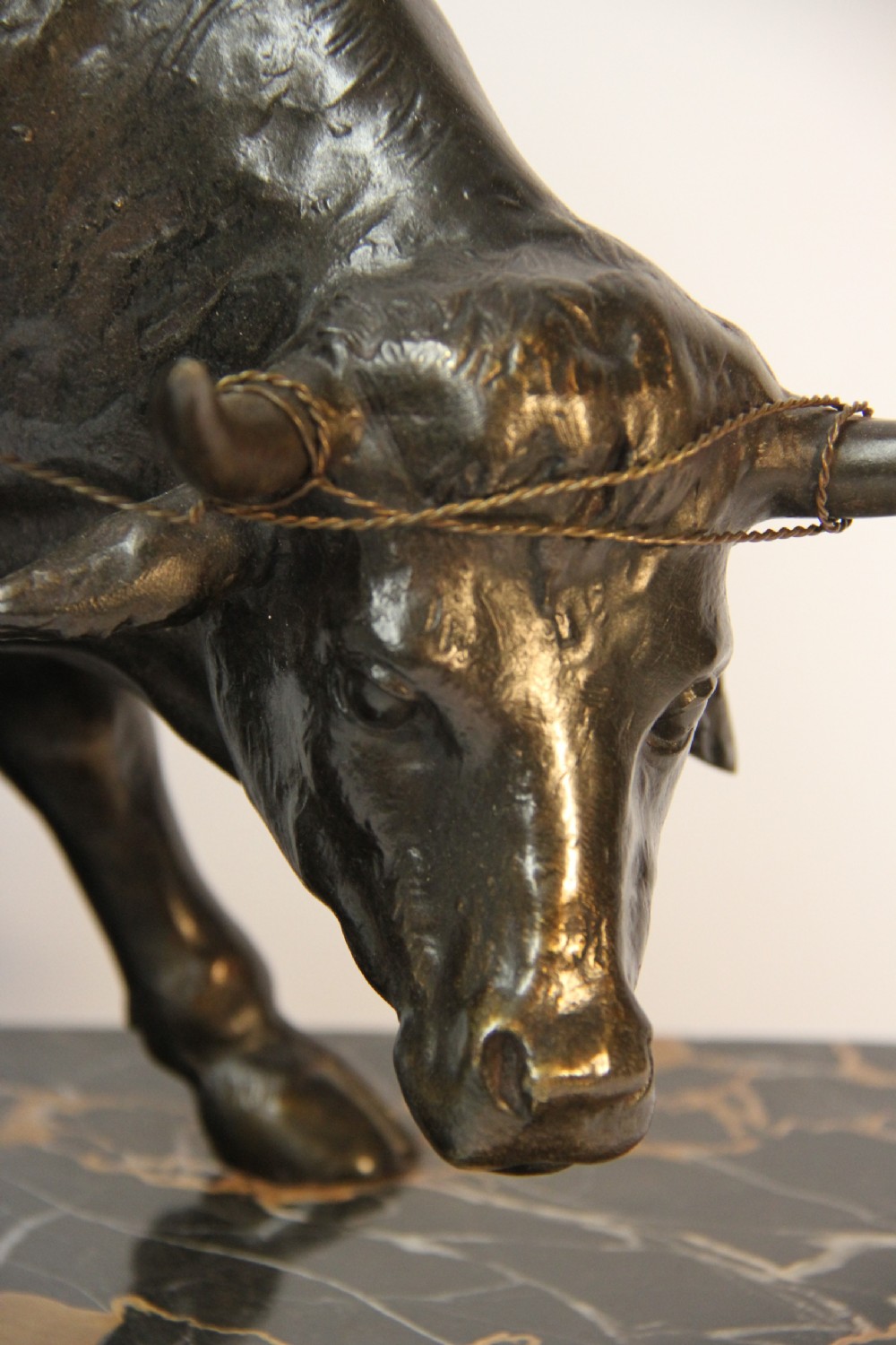 French spelter  sculpture  with Bull 20th  century View XII