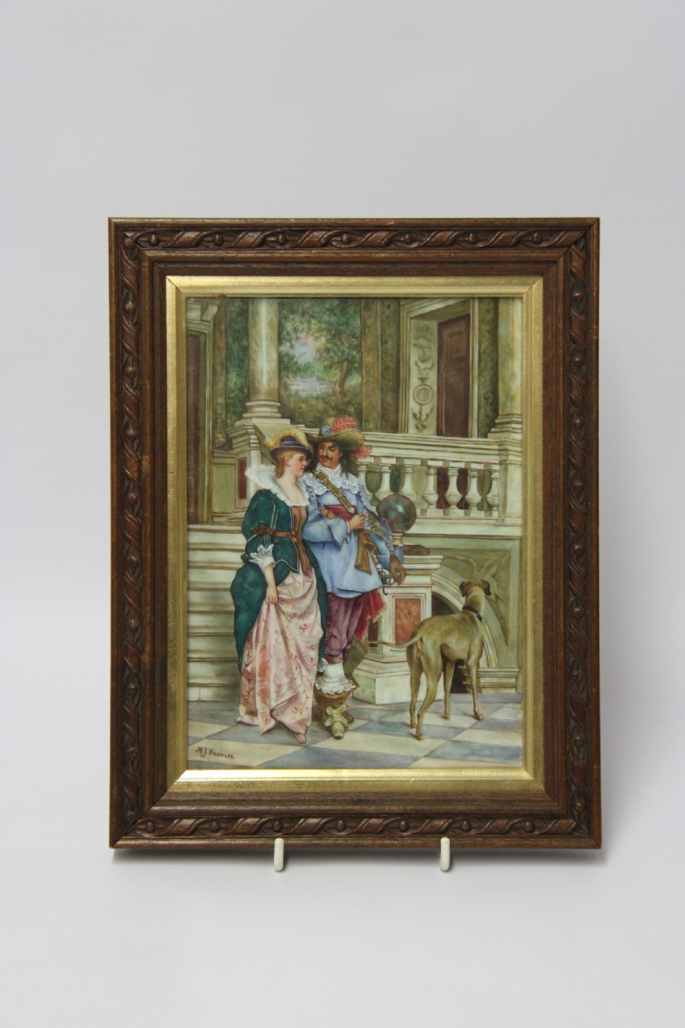 A fine hand painted plaque