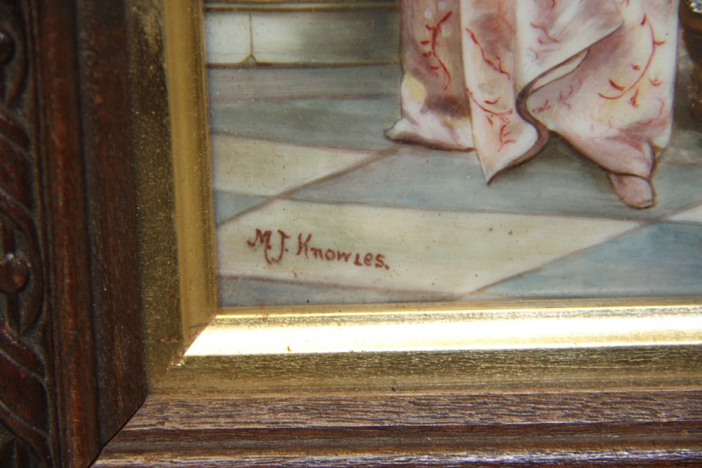 A fine hand painted plaque View VI