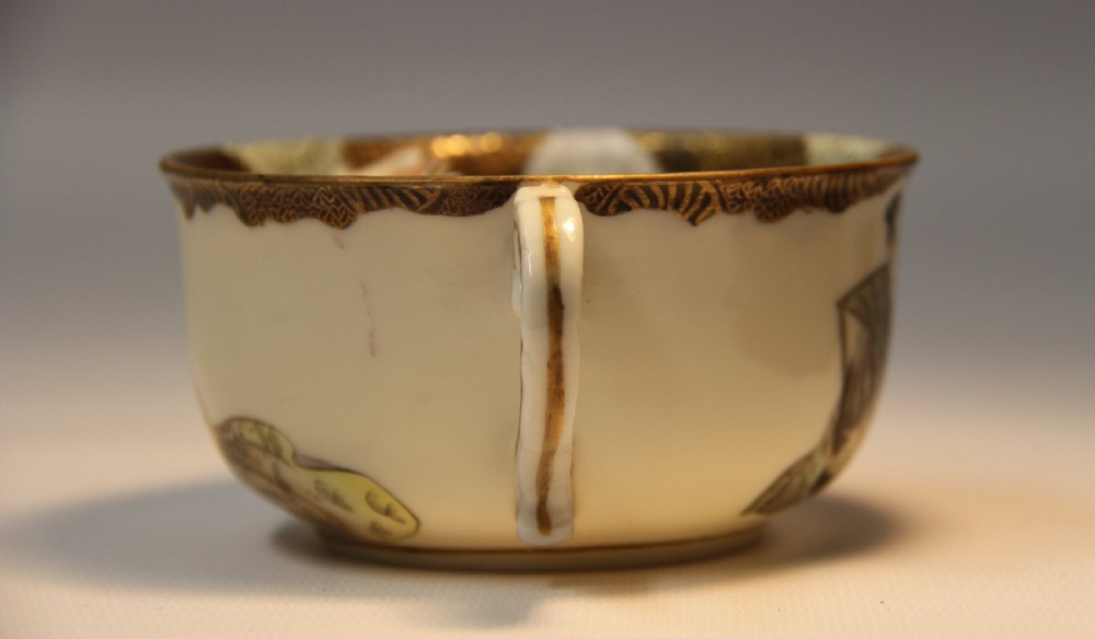 A rare Japanese Moustache Cup and Saucer View V