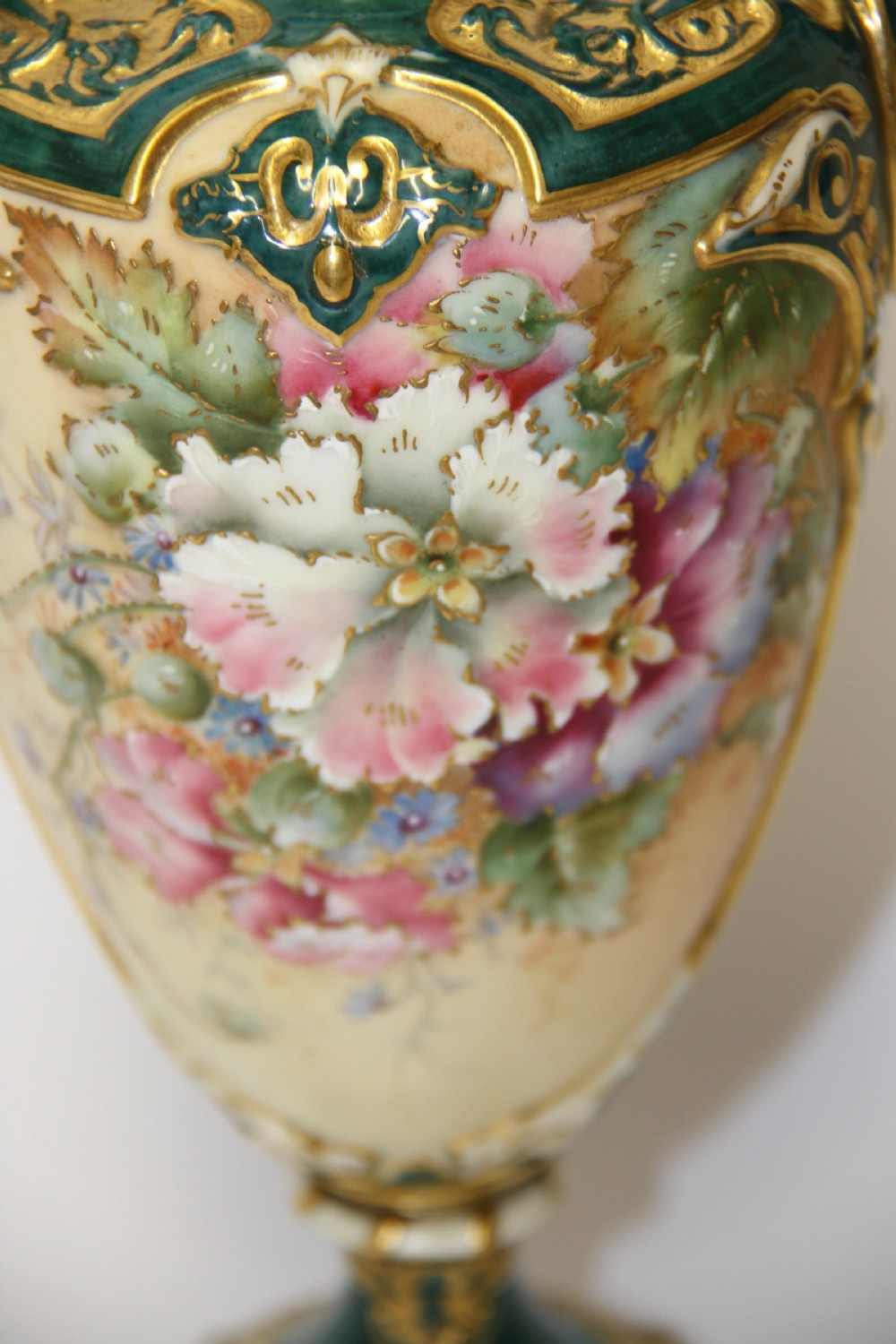 Royal Worcester twin handled Vase View III