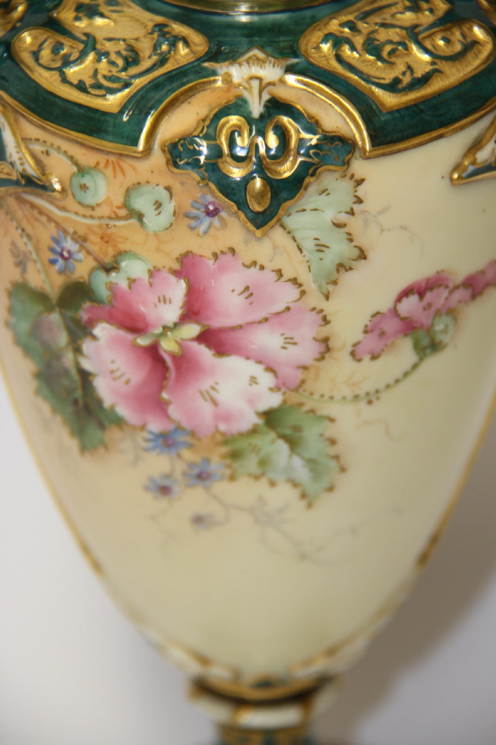 Royal Worcester twin handled Vase View IV