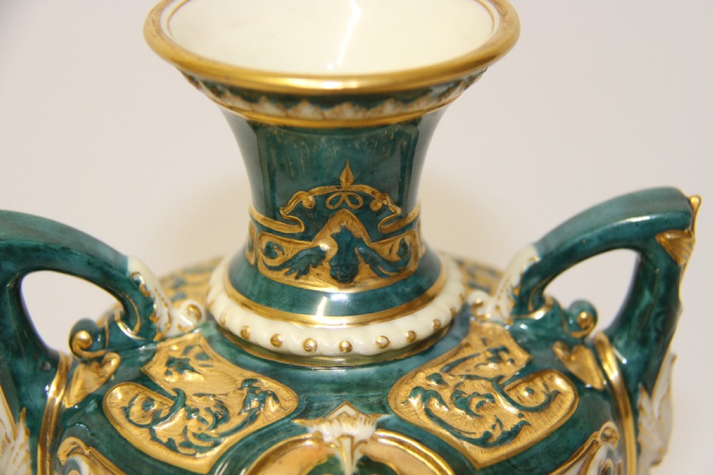 Royal Worcester twin handled Vase View V