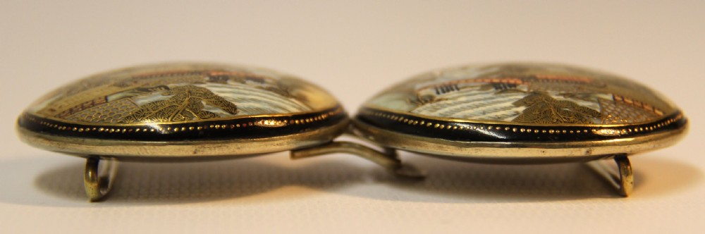 A fine Japanese Satsuma Buckle View IX