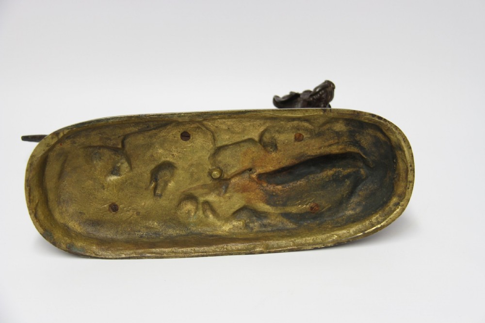 A French bronze of a Hunting Dog and Hare View X