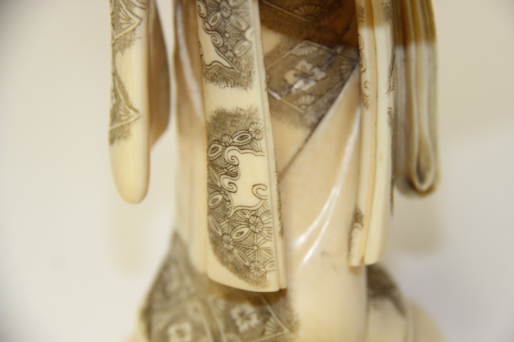 A superb Japanese ivory Okimono View XII