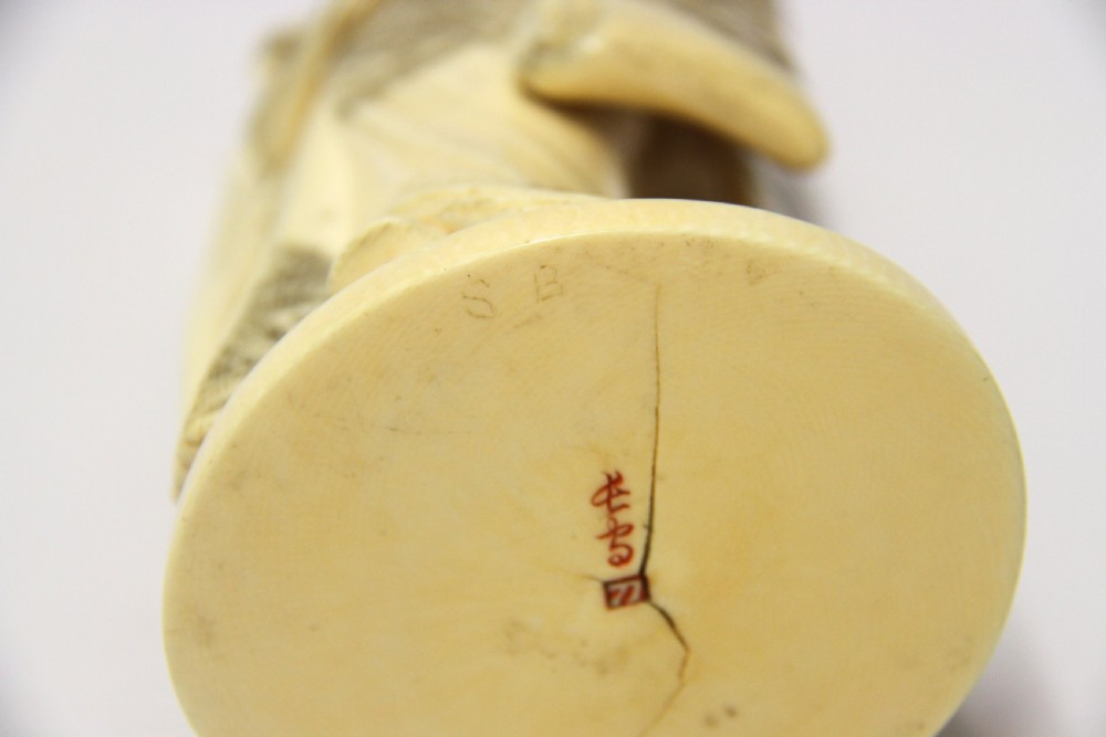 A superb Japanese ivory Okimono View XVIII