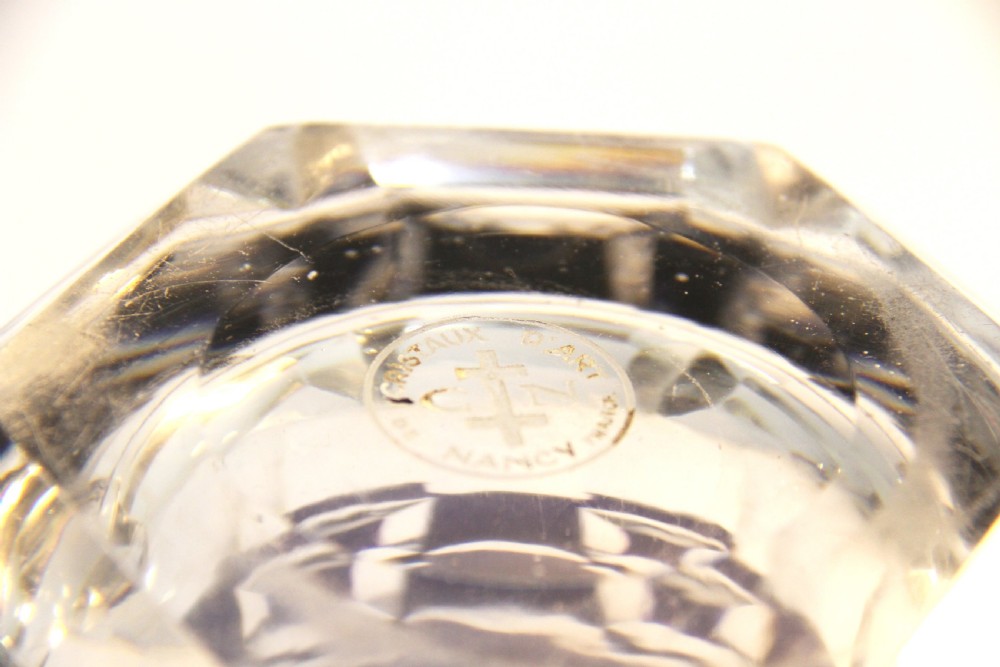 Art Deco blue overlaid vase View II