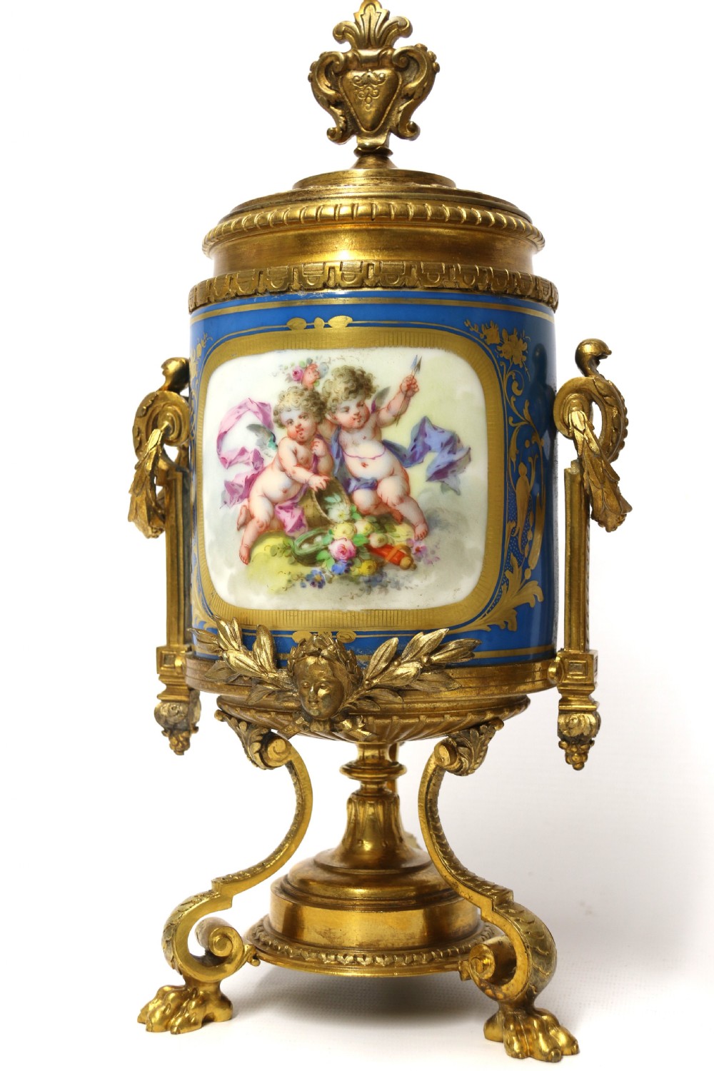 A fine 19th century pair of French Sevres style porcelain and ormolu Vases. View IV