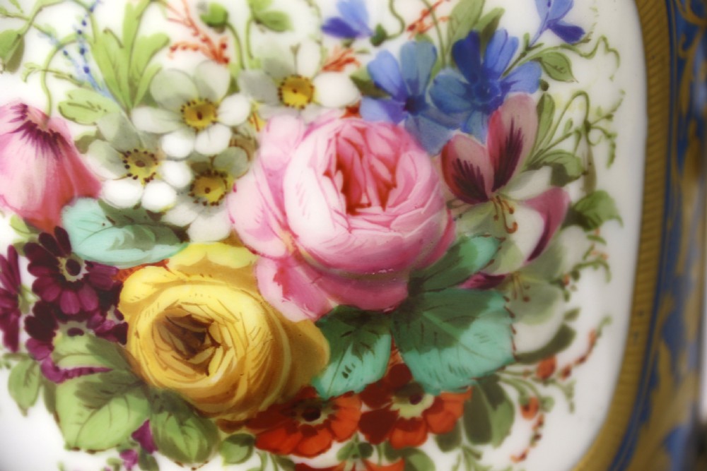 A fine 19th century pair of French Sevres style porcelain and ormolu Vases. View XVII