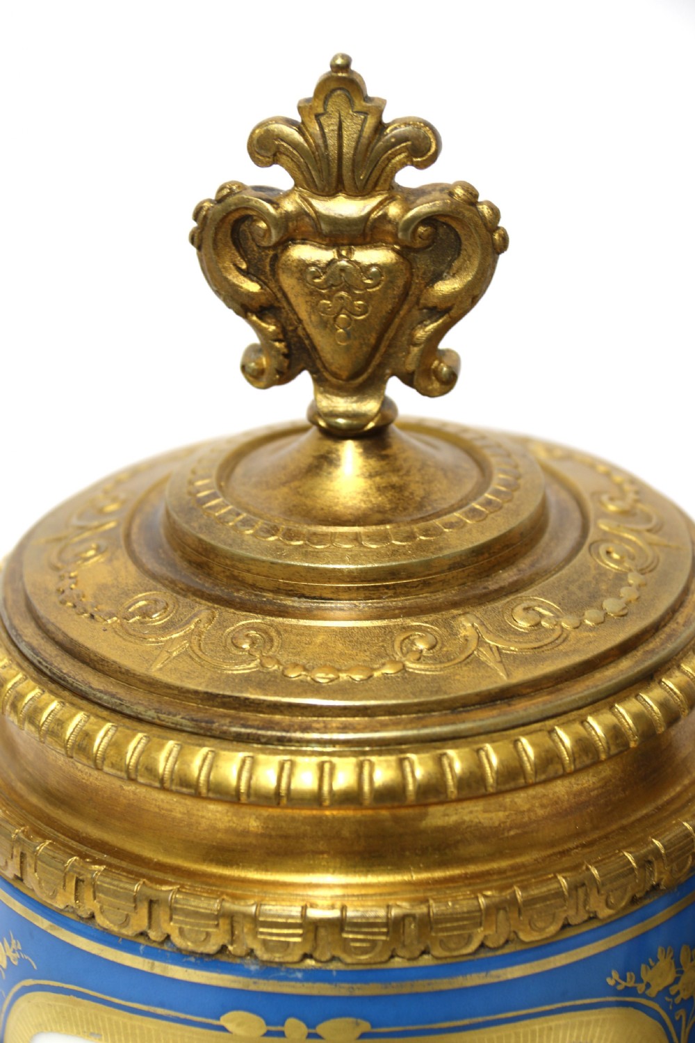 A fine 19th century pair of French Sevres style porcelain and ormolu Vases. View XX