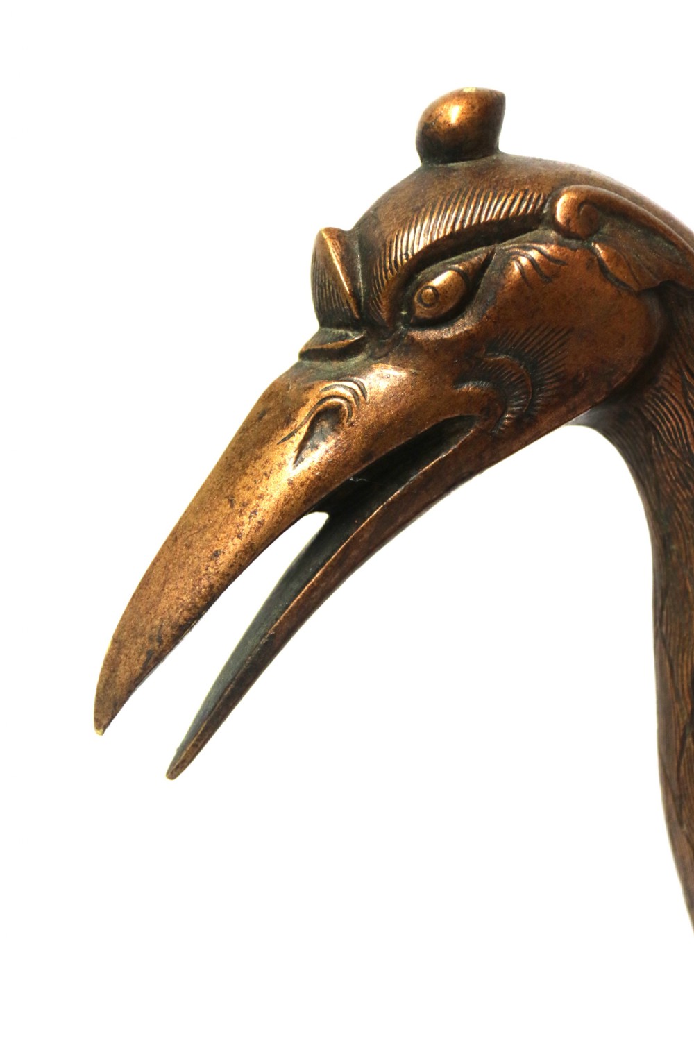 A large pair of Japanese bronze storks View IV