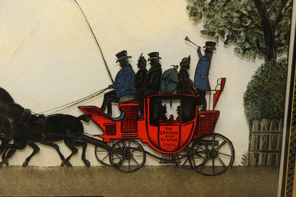 A superb early 19th century reverse painting on glass View III