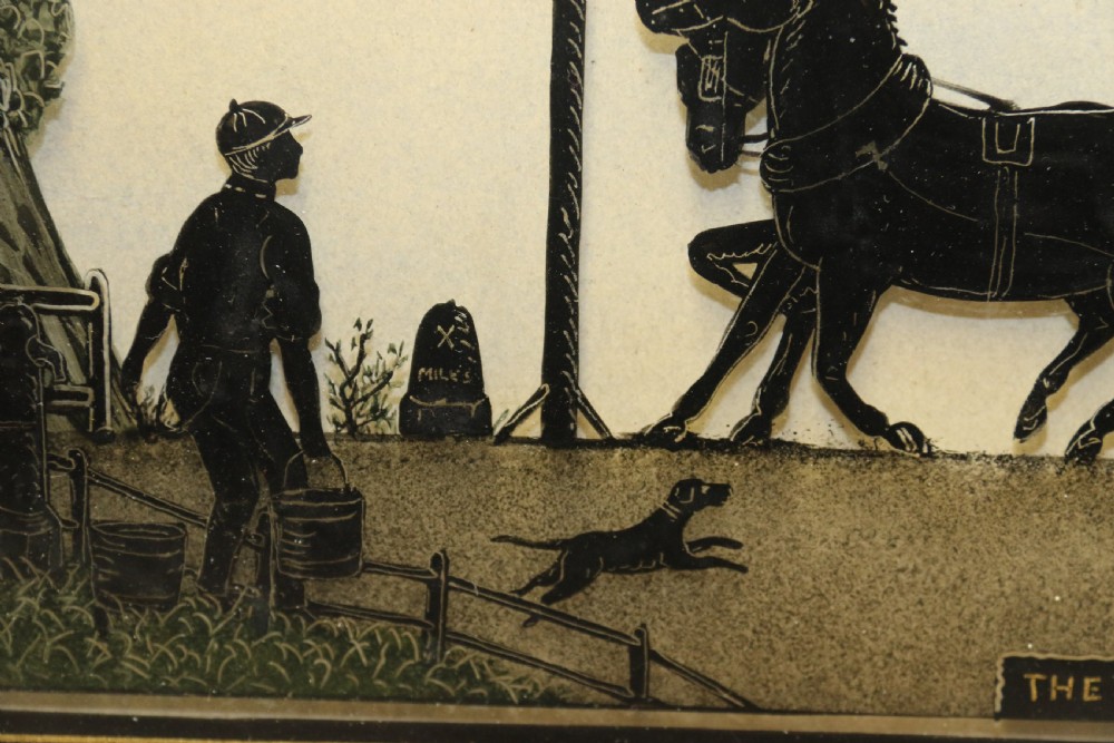 A superb early 19th century reverse painting on glass View V