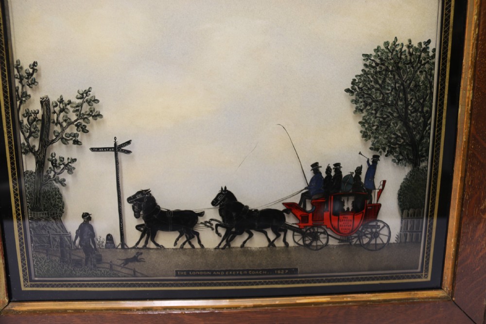 A superb early 19th century reverse painting on glass View VI