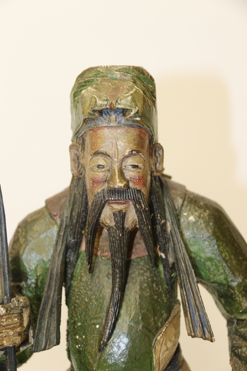 A 19th century Chinese hand carved figure View V