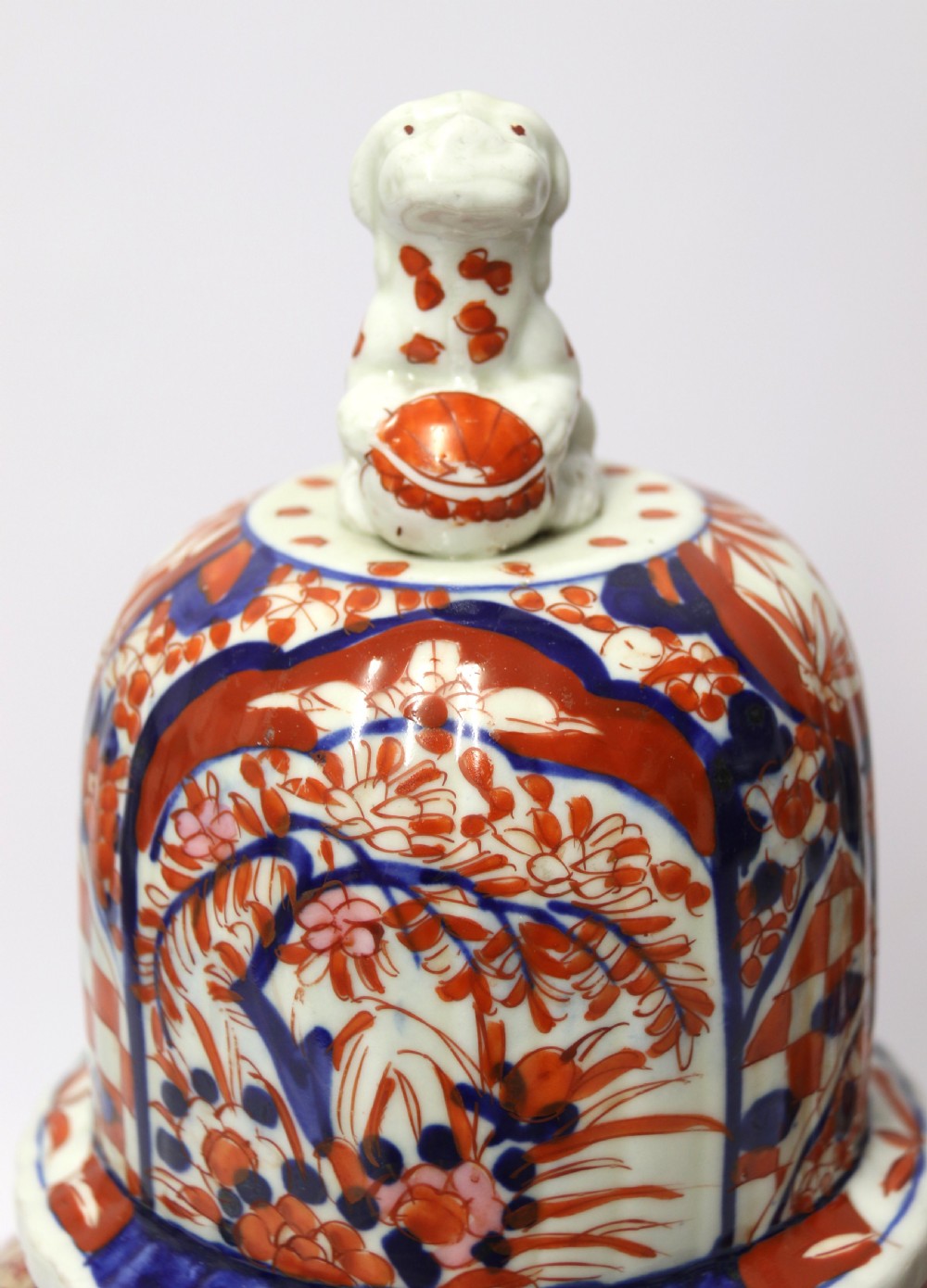 A large pair of Japanese Imari Ginger Jars with covers View VII