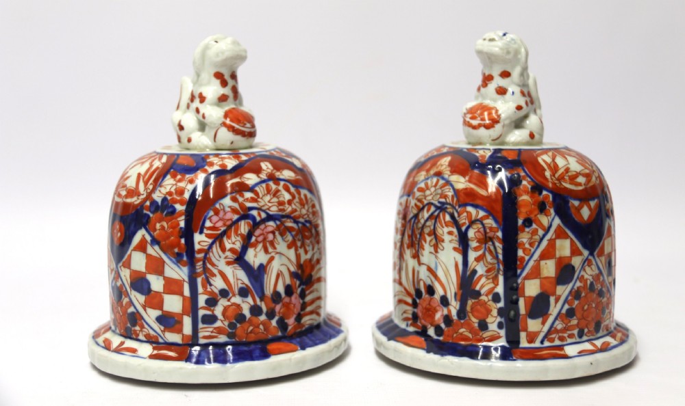 A large pair of Japanese Imari Ginger Jars with covers View VIII