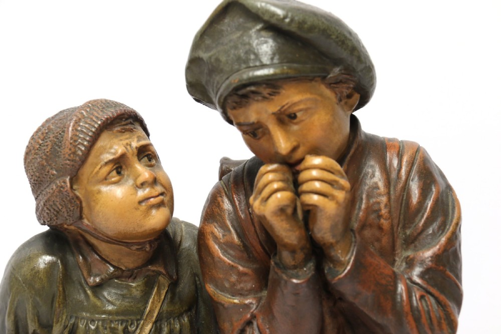 A French cold painted terracotta group View IV