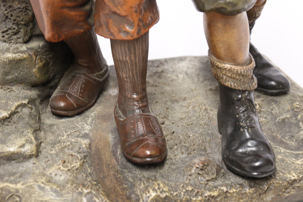 A French cold painted terracotta group View VII