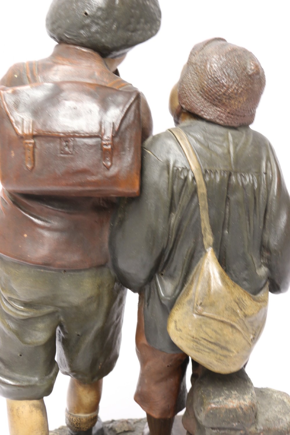 A French cold painted terracotta group View XIII
