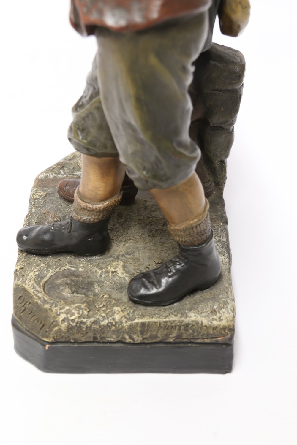 A French cold painted terracotta group View XV
