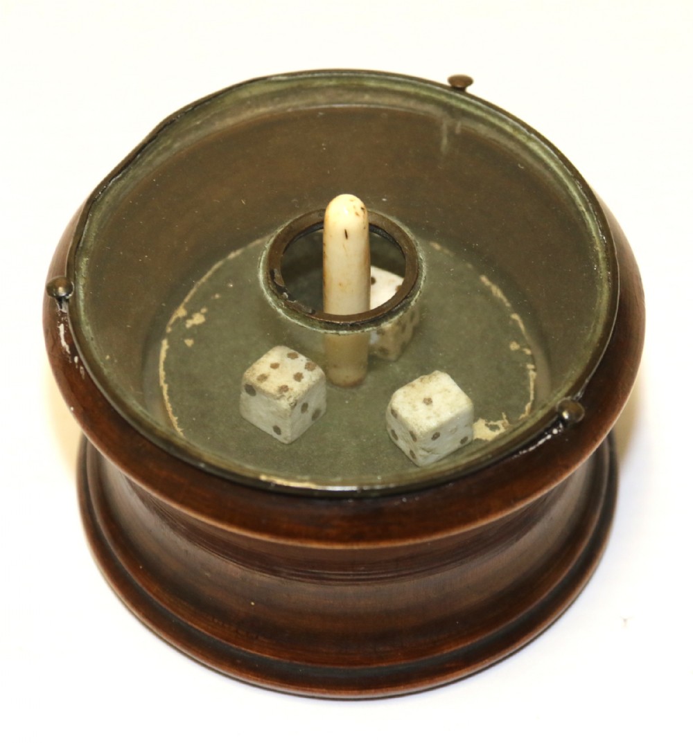 A rare early 19th century  treen  Dice Spinner