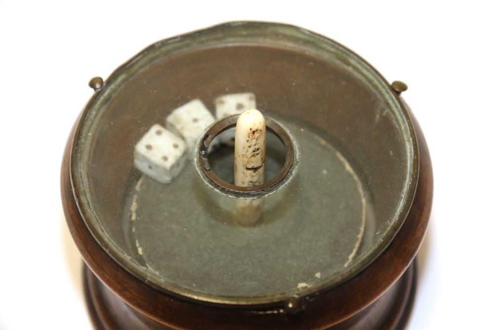 A rare early 19th century  treen  Dice Spinner View VII