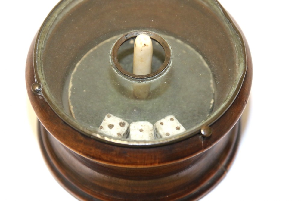 A rare early 19th century  treen  Dice Spinner View VIII