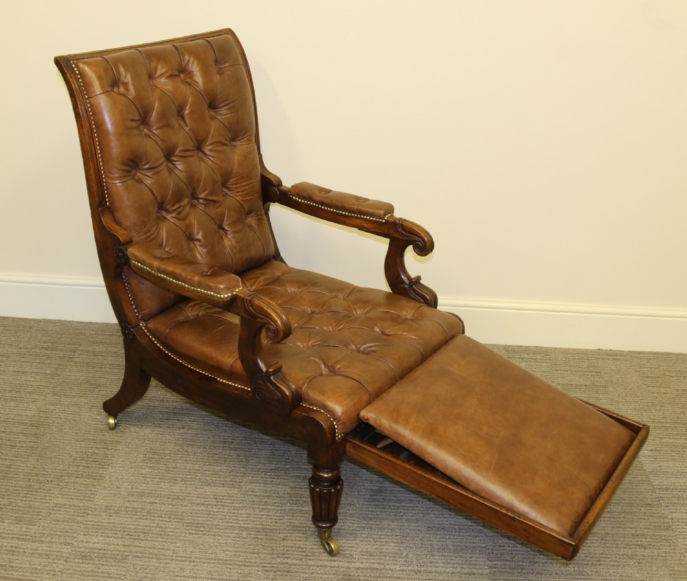 A superb Regency Reclining Library Arm Chair View VII
