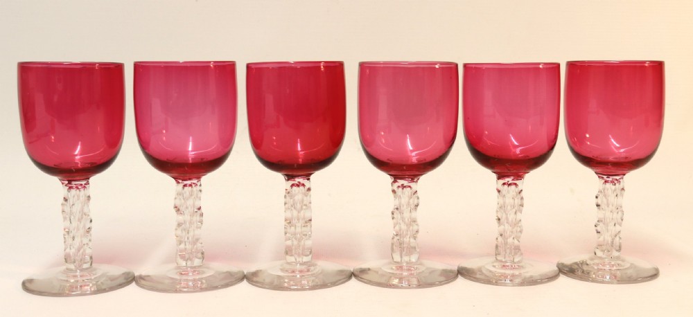 A set of 6 elegant Victorian goblets. View II