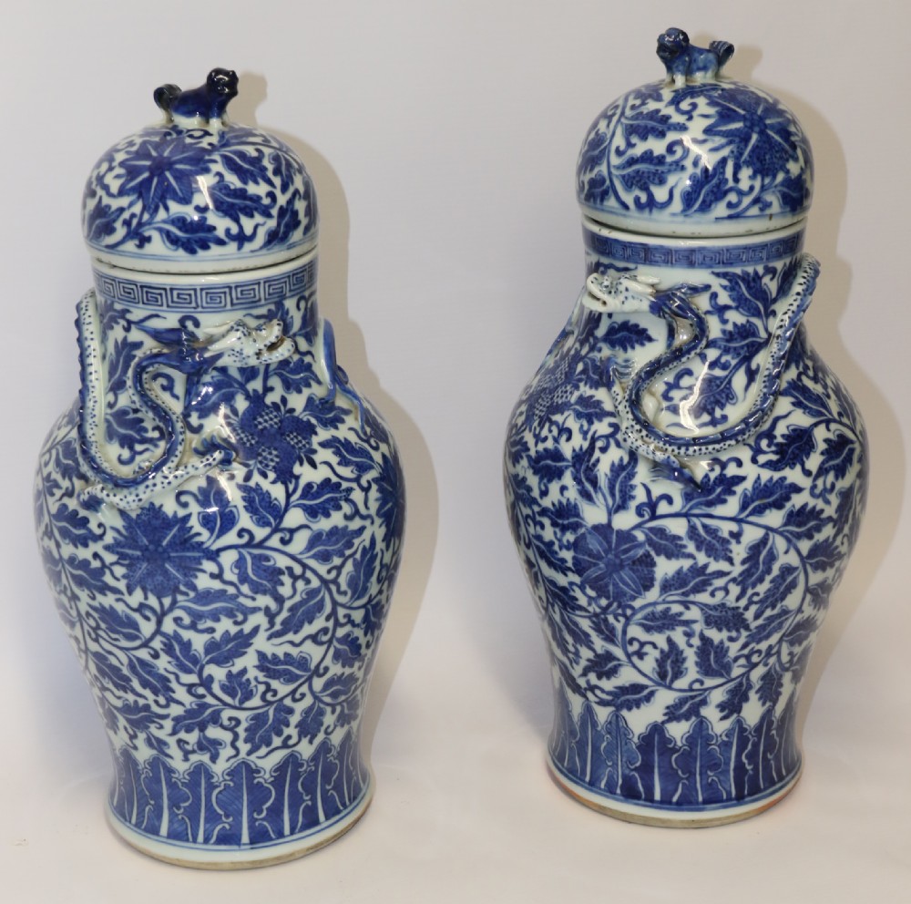 A pair of Chinese Pottery Ginger Jars
