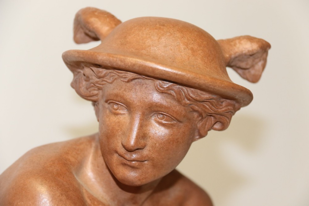 A 19th century Terracotta study of Mercury View V