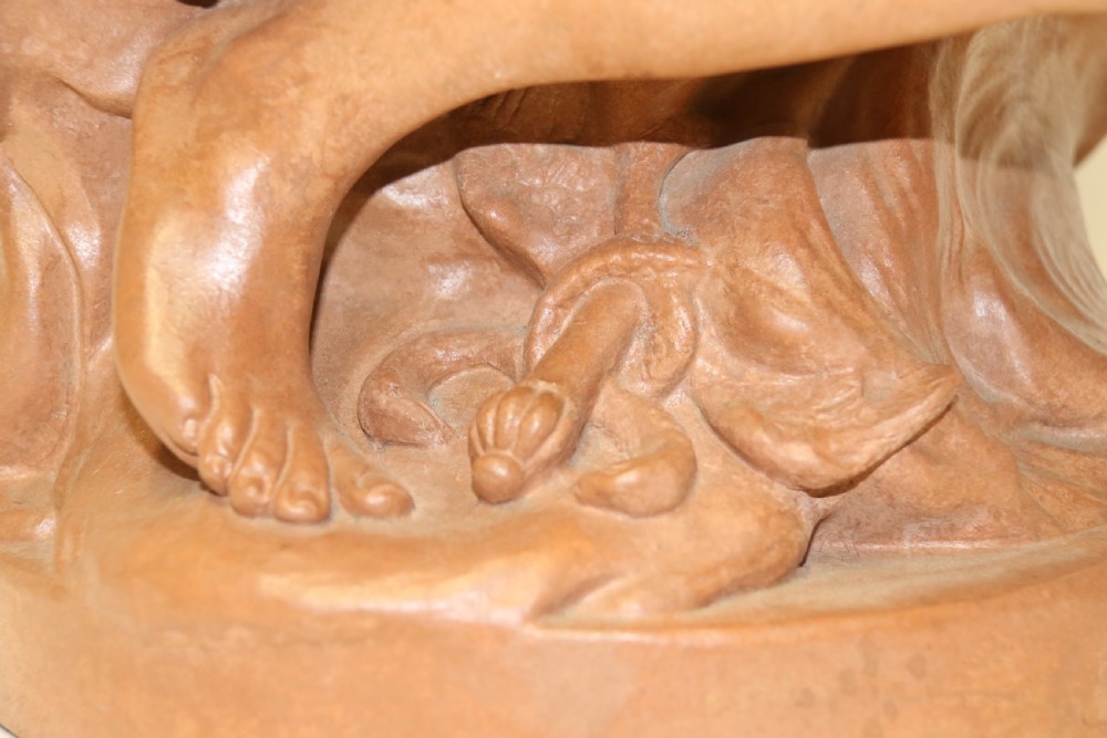 A 19th century Terracotta study of Mercury View VI